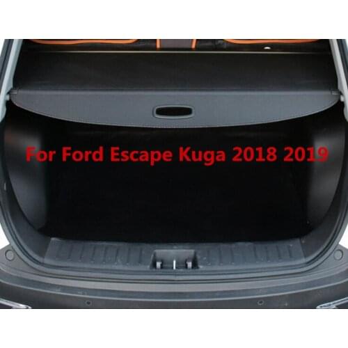 High quality Car Rear Trunk Security Shield Cargo Cover For 18-19 Ford Escape Kuga 2018 2019 ( black, beige)