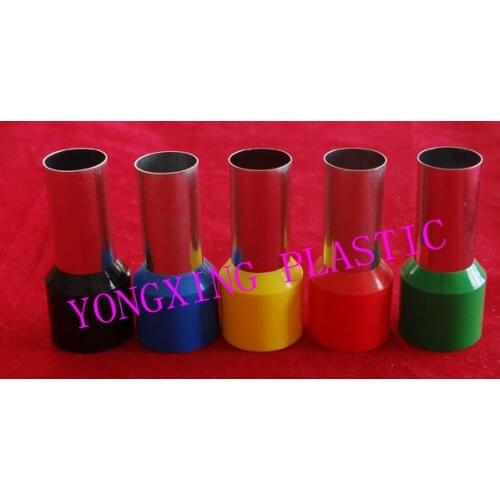 100PCS/Lot wire ferrules cable ends cord terminal E16-12 #5(16mm square cable) red yellow blue green black 5 color mixed