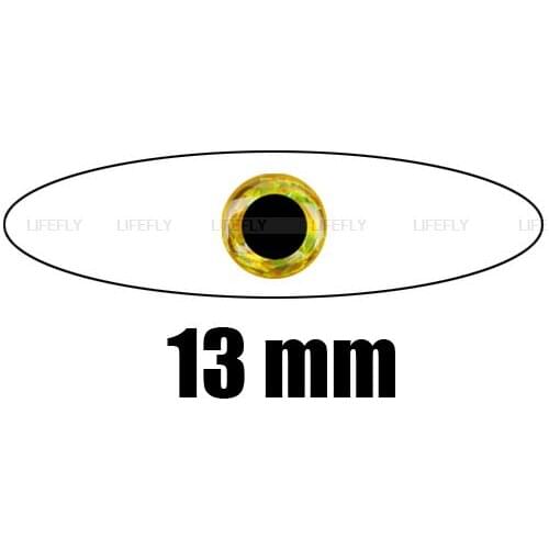 13mm 3D Gold / Wholesale 450 Soft Molded 3D Holographic Fish Eyes, Fly Tying, Jig, Lure Making