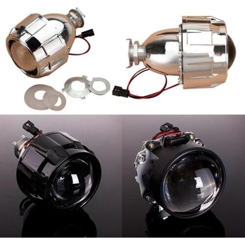 2.5 Inch Universal Car Bi Xenon HID Projector Lens Black/Silver Shroud H1 Xenon LED Bulb H4 H7 Motorcycle Car Headlight