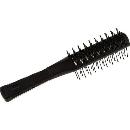 2X Plastic Dual Side Anti Static Long Curling Hair Curlers Hairbrush