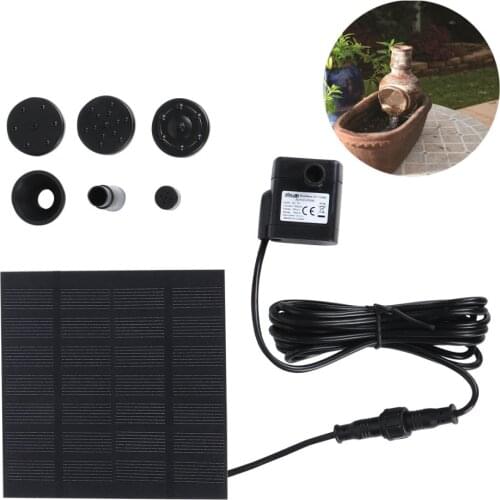 6V 0.8W 150L/H Solar Powered Water Pump Fountain Submersible Pump Water Sprinkler Sprayer For Pool Garden Plants