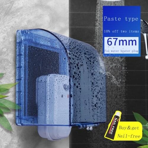 86 type self-adhesive waterproof splashproof box bathroom toilet socket power protection cover