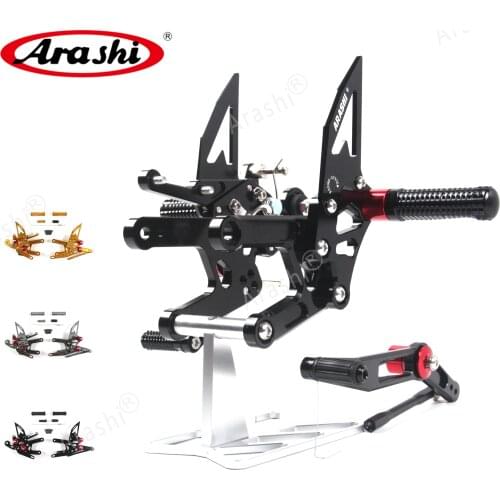 Arashi YZF R6 2017-2020 CNC Adjustable Footrest For YAMAHA R6 2017 2018 2019 2020 Rider Rearset Footpegs Motorcycle Accessories