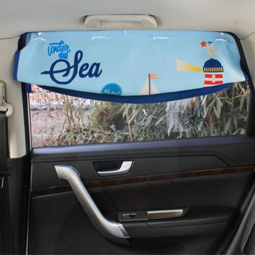 UV Infant Child Car Sunshade Curtain Cartoon Adjustable Rear Heat Side Window Sunshade Protection And F3V6