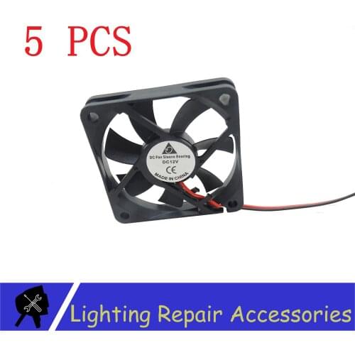 5 Pcs/lots 6x6cm Silent fans 12v Or 24v Fan for 54x3w 18x12w 18x10w Led Par Light Repair Parts