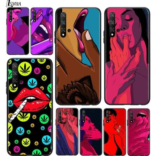 Sexy Lips Hot Girl for Huawei Honor 9C 9A 9S 9X 9N 9i 9 V9 8S 8C 8X 8A 8 7S 7A 7C Lite Pro Phone Case