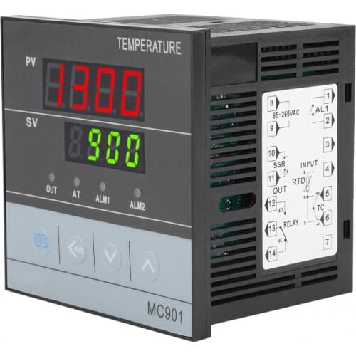 MC901 Digital Waterproof PID Temperature Controller K Type PT100 Sensor Input Relay SSR Output Measuring Access