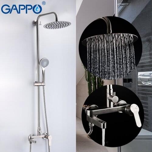 GAPPO Shower Faucets stainless steel bathroom mixer shower system bathroom faucet shower set waterfall shower faucets