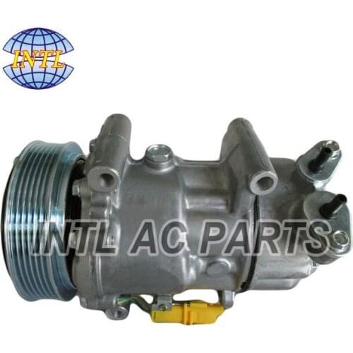 Sanden SD6V12 1450 1908 AC Compressor air conditioner for Peugeot 206 307 Partner 9800822280 5215310145 64526942501