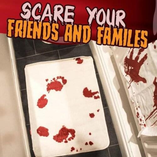 Creative Bloody Color Changing Bath Mat Halloween Decoration Water Color Changing Carpet Kitchen Accessories Bathroom Tools