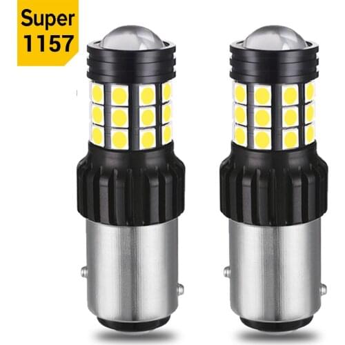 2X New 1157 P21/12W BAY15D Super Bright 2835 LED Car Tail Brake Bulbs Turn Signals Auto Reverse Lamp Daytime Running Light