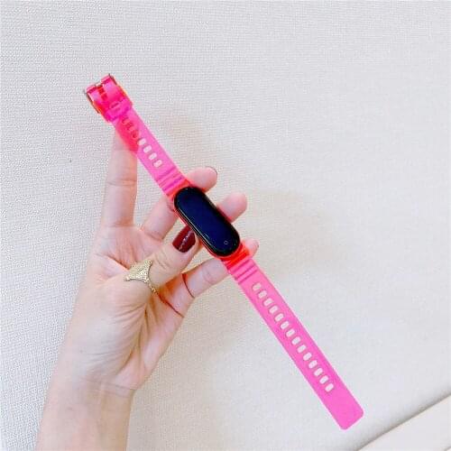 Multicolor Transparent Wrist Strap Frame for Xiaomi Mi Band 5 Girls Fresh Fashion Bracelet Replaceable Watch Band for mi band 5