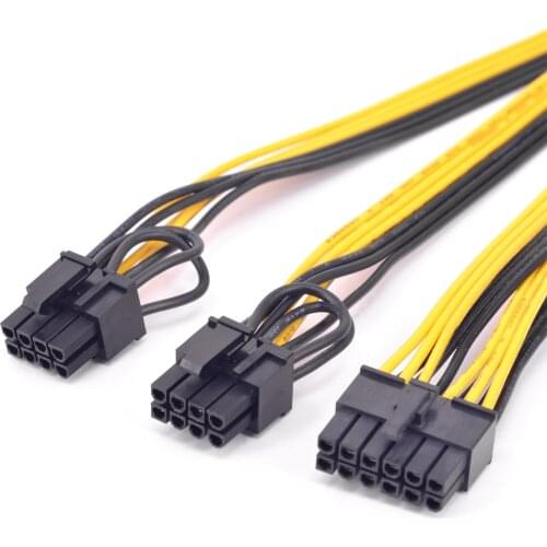 Modular Power 12Pin to 2 port PCI-e 6+2pin Power supply Cable Dual GPU 8Pin for Corsair AX series AX650 AX750 AX850