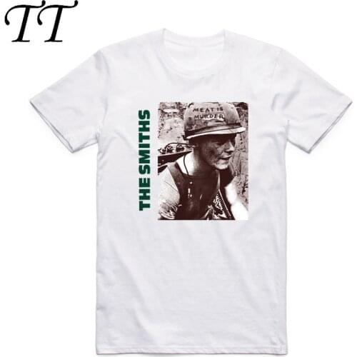 Asian Size Men Printing England Rock Band Meat Is Murder 1985 Morrissey T-shirt O-Neck Short Sleeves The Smiths T-shirt HCP4176