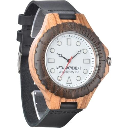 Mens Watch Leather Strap Wooden Watch Luxury Fashion Sports Watch Husband Valentines Day Gift Mens Watch
