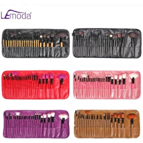 Lemoda Professional Makeup Brushes Set 24Pcs Bag Powder Eyeshadow Eyebrow Blush Blending Makeup Brush Woman Beauty Cosmetic Kits