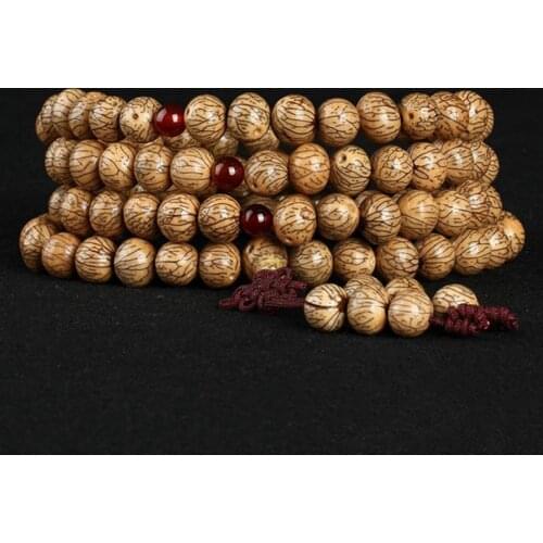 Natural Bodhi Polishing Primary colors high density hand string 108 beads bracelet Necklace DIY Buddhism Jewelry