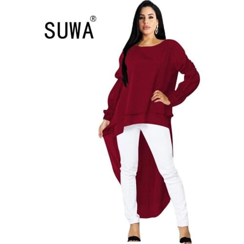 Solid color high street fashion women t shirt top long maxi dresses autumn winter long sleeve chic dress work sexy outfits