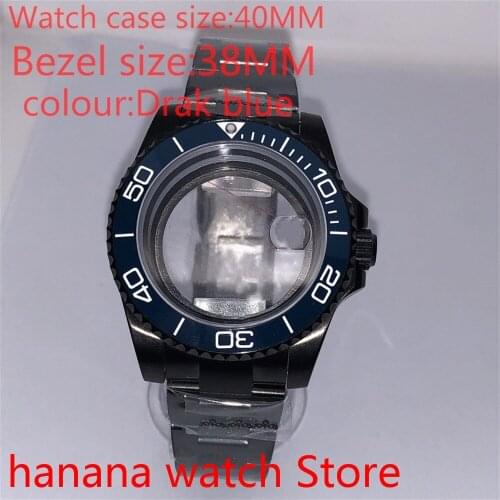 Suitable for NH35 36 Mingzhu2813 Miyata self-winding 40mm transparent black box series, with rotating ceramic blue bezel