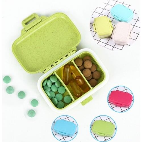 Portable Pill Box Mini 3 Grids Medicine Tablet Week Pill Case Health Care Drug Travel Divider Portable Container Organizer Sale