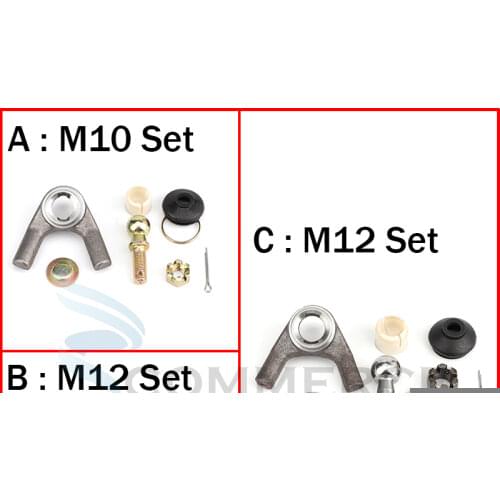 1set M10/12 Swing Arm Ball joint Kits Fit For Chinese ATV UTV Go Kart Buggy Quad Bike Electric Vehicle 250cc 1000w Scooter Parts