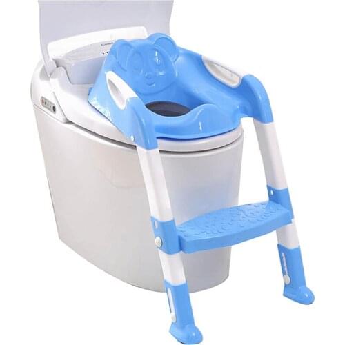 Baby Toilet Seat Baby Folding Potty Trainer Seat Chair Step With Adjustable Ladder Child Potty Seat Toilet