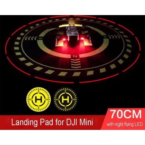 Foldable Drone Landing Pad DJI FPV 70cm Helipad Landing Mat with Flying LED for DJI FPV Racing RC Quadcopter Drone Accessories