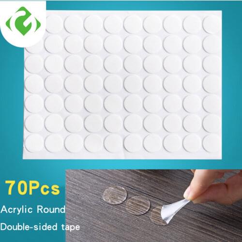 GUANYAO Acrylic double sided tape Adhesive Round Glue Seamless Scotch Tape No Trace Household Paste Decoration Waterproof 70Pcs