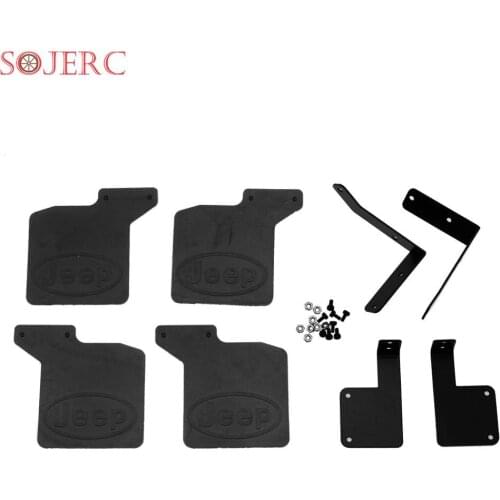 SOJERC Rubber Mudguard Front & Back Mud Fender Guard with Metal Stand for TRX4 Blazer K5 RC Car Upgraded Parts