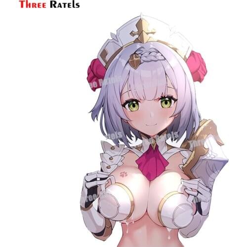 Three Ratels A162 Cute Girl Noelle Genshin Impact Auto Cover Decorative Sticker Auto Accessories Waterproof Kids Toy Gift Decals