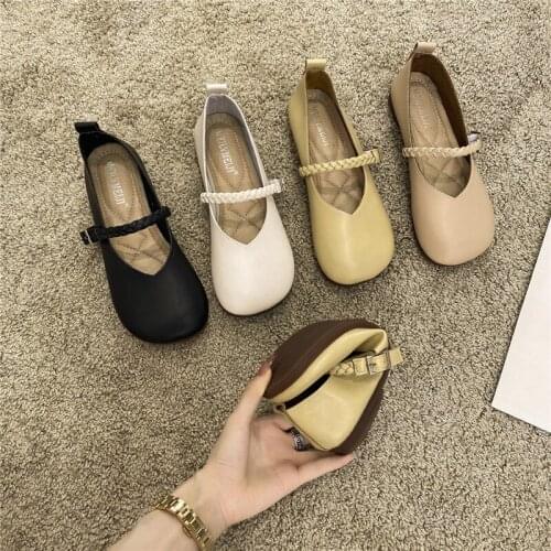 Shallow Mouth Casual Woman Shoe Square Toe Female Footwear Elegant Soft Autumn Modis Comfortable Moccasin Dress Fall 2021 Summer