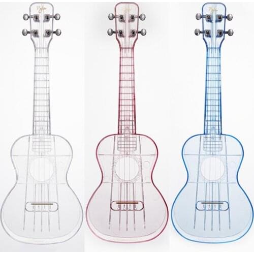 1pc 21 inches Ukulele Transparent 4 Strings Music Development ABS Portable Mini Guitar Ukelele for Beginner Musical Instruments