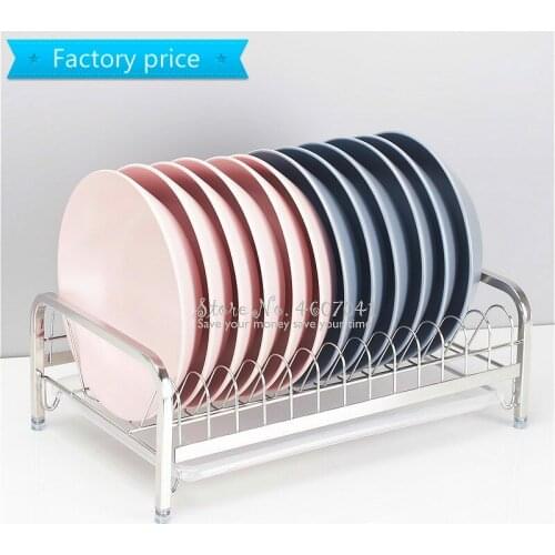 Generic Single-layer Stainless Steel Dish Rack for Tableware Kitchen Accessories Organizer Metal Dish Racks Cutlery Organizer