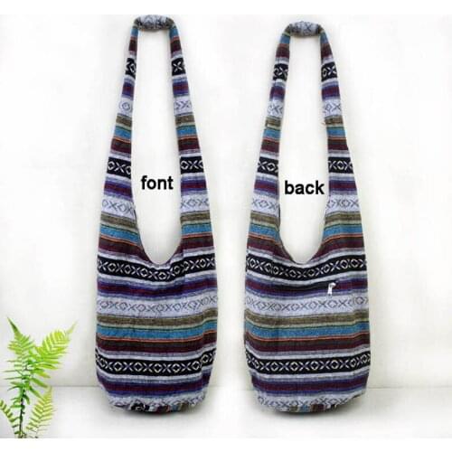 Vintage Bohemian Cotton Canvas Womens Handbags Books School Bags Sling Women Shoulder Crossbody Bag Messenger free shipping