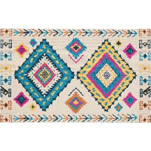 Vintage Bohemian Area Rug Floor Mat Carpet for Entryway Bedroom Living Room