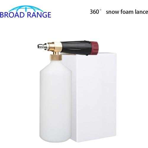 1000ML Snow Foam Lance With G1/4 Quick Connected Car Pressure Washers Soap Foam Generator With Adjustable Sprayer Nozzle