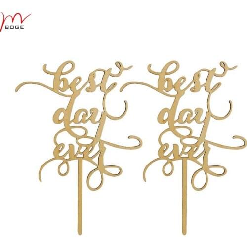 20pcs best day ever wooden cake topper sticks cake and cup valentine cake topper