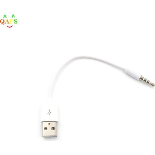 3.5mm Jack AUX To USB 2.0 Charger Data Sync Audio Adapter Cable For Apple IPod Shuffle 3rd 4th 5th 6th Gen MP3 MP4 Player Cord