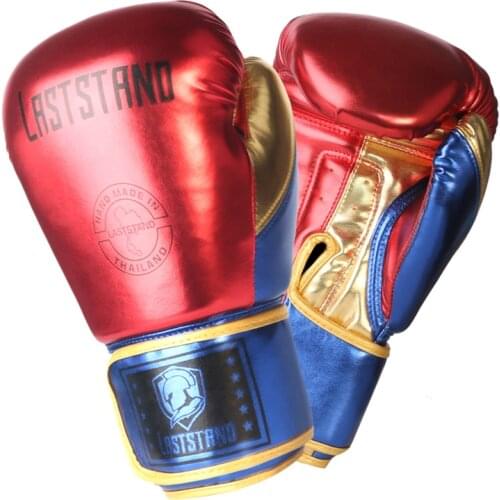 6 8 10 12oz Metal Color Boxing Gloves PU Leather Muay Thai Guantes De Boxeo Free Fight mma Sandbag Training Glove For Men Women