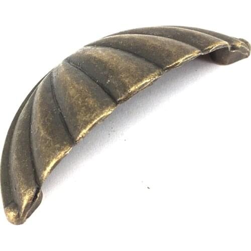 77mm metal handle Antique Shell Drawer handle Bronze Color Alloy Cabinet Dresser Drawer Pull Handle Knob