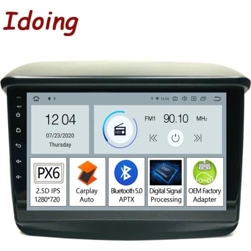 Idoing 9"PX6 Android Car Radio Multimedia Player ForMitsubishi PAJERO Sport 2 L200 Triton 2008-2016 GPS Navigation Bluetooth5.0