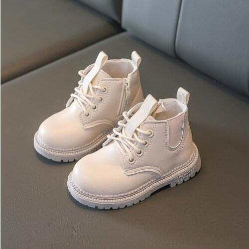 Girls Boots 2020 New Autumn Winter Leather Boys Martin Boots Ankle Waterproof Kids Fashion Short Boots Childrens Sport Shoes