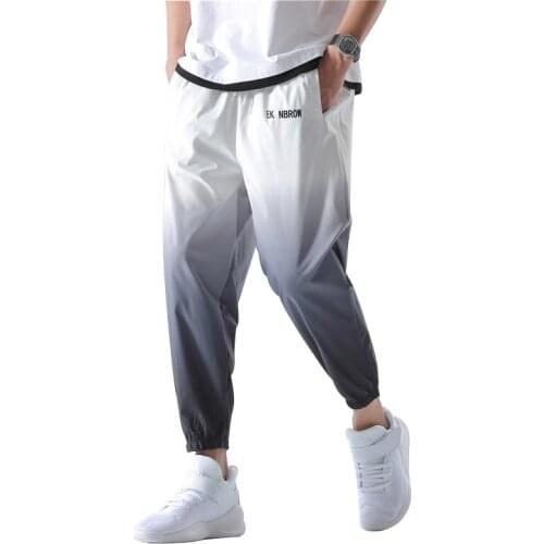 2021 New Hip Hop Streetwear Joggers Pants Men Casual Cargo Pant Trousers High Street Elastic Waist Gradient Color Harem Pant Man