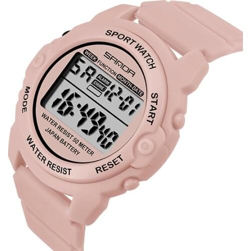 SANDA Sports Women Watches Fashion Casual Waterproof LED Digital Watch Female Wristwatches For Women Clock Relogio Feminino