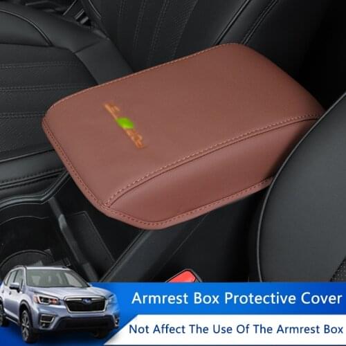 TAJIAN Car Central Armrest Box Cover Center Console Protection Case Soft Microfiber Leather Pad For Subaru Forester 2019-2021