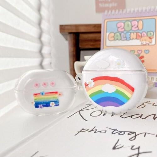 For HUAWEI Freebuds 3 4 Rainbow Pink Heart Earphone Case For Freebuds Pro Soft TPU Headphone Accessories Cases Cover Shell Coque