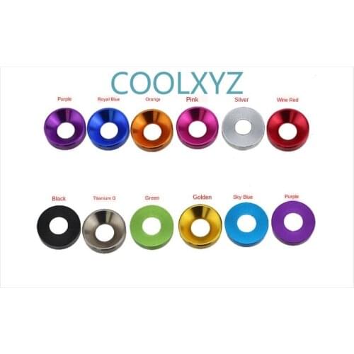 M2m2.5m3m4 color aluminum alloy cylindrical head, cup head, hexagon socket screw, gasket, bolt washer, Huawei meson 5PCS