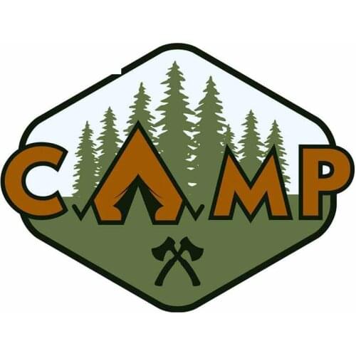 Dawasaru for Camping Fine Decal Funny Car Stickers Bumper Decoration Surfboard for VAN JDM RV Scratch-Proof 13cm X 10cm