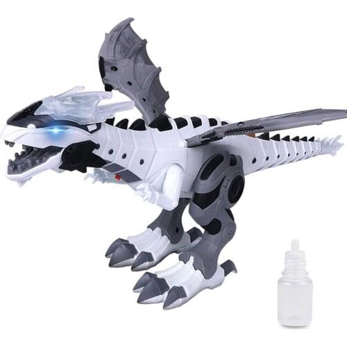 Electric Toy Large Format Walking Spray Dinosaur Robot With Light Sound Mechanical Dinosaurs Model Toy For Kids Children